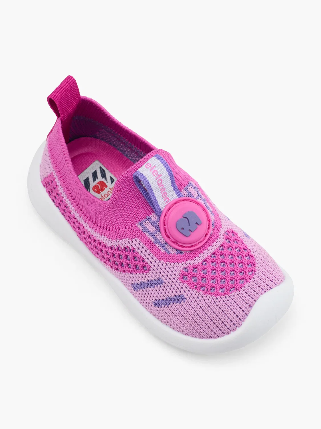 Детские закрытые тапочки с эластичной вставкой elefanten, цвет Fuchsia — фото 2