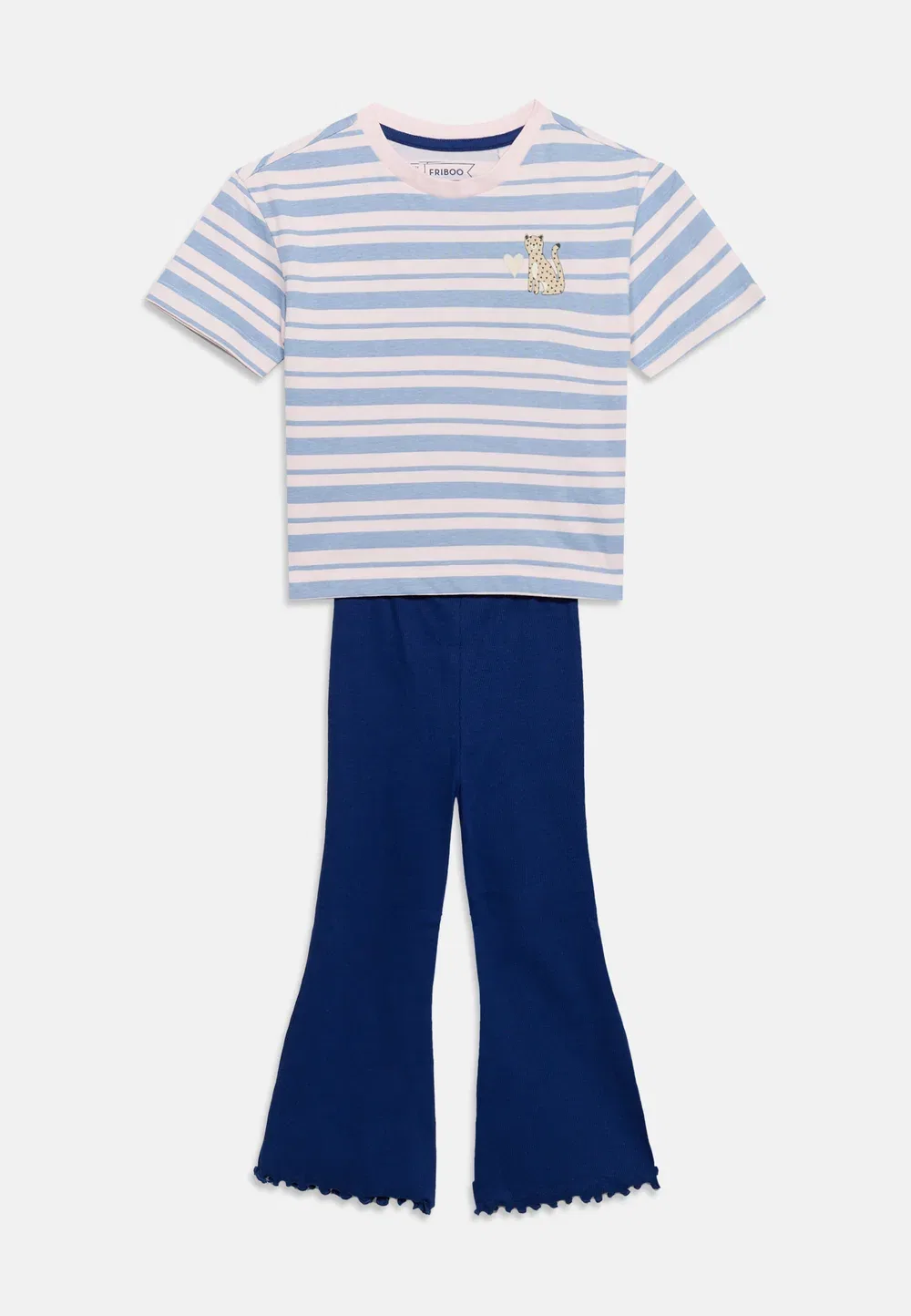 Комплект - леггинсы - брюки Friboo By Zalando, Dark Blue/ Pink — фото 3