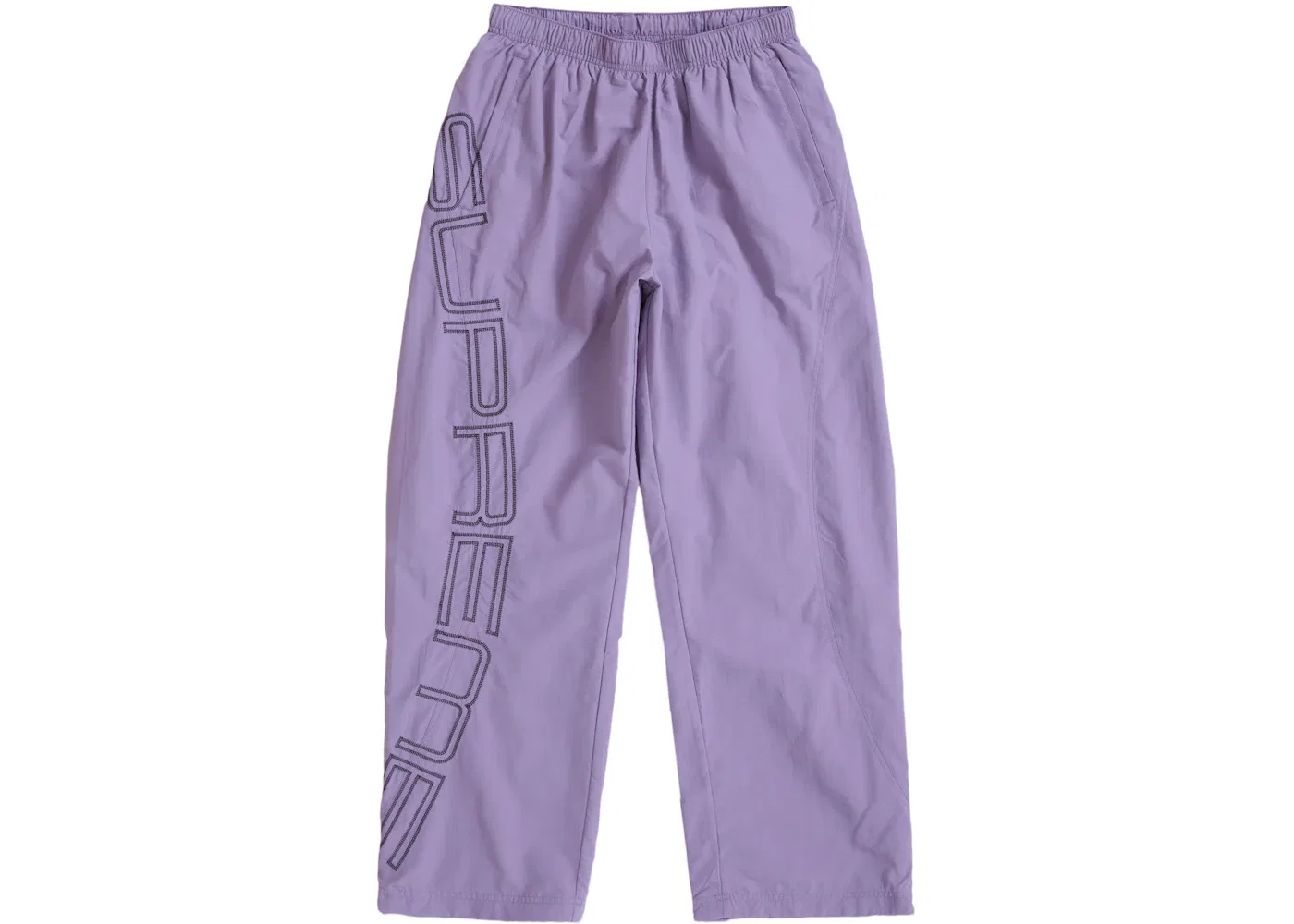 Мужские спортивные штаны с принтом Supreme Spellout Embroidered Track Pant (SS25), Dusty Purple