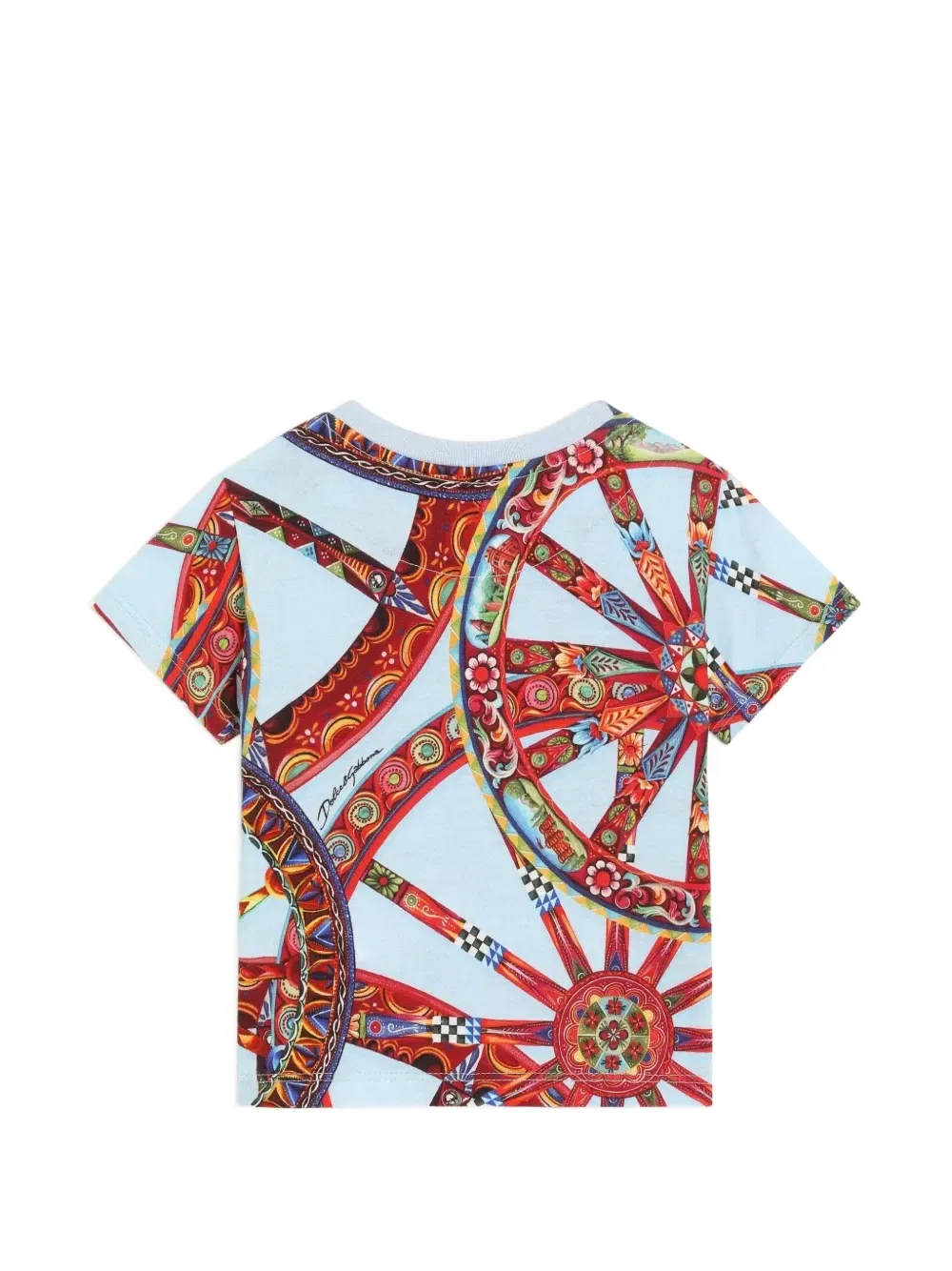 Футболка из джерси с принтом Carretto Dolce & Gabbana Kids, синий — фото 2