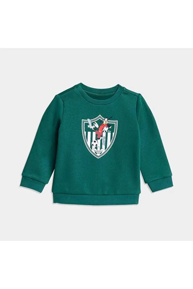 Детский спортивный костюм для мальчиков с принтом Disney Crew Baby Adidas, Green — фото 2