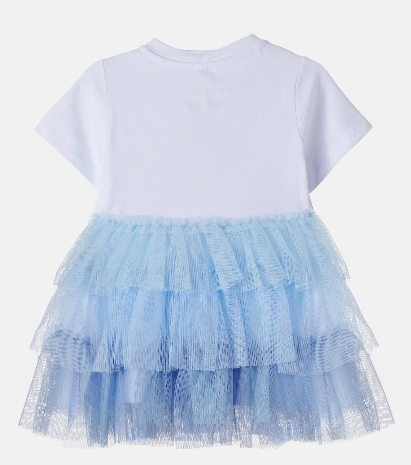 Платье из хлопкового джерси и фатина Stella Mccartney Kids, белый — фото 2