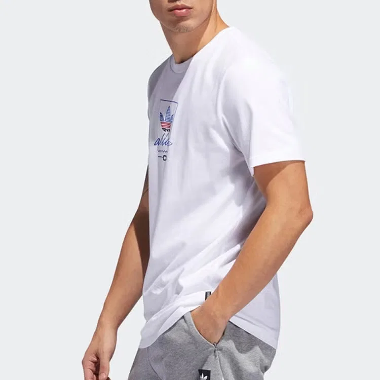 Футболка с принтом Grand Tee Adidas, белый — фото 4