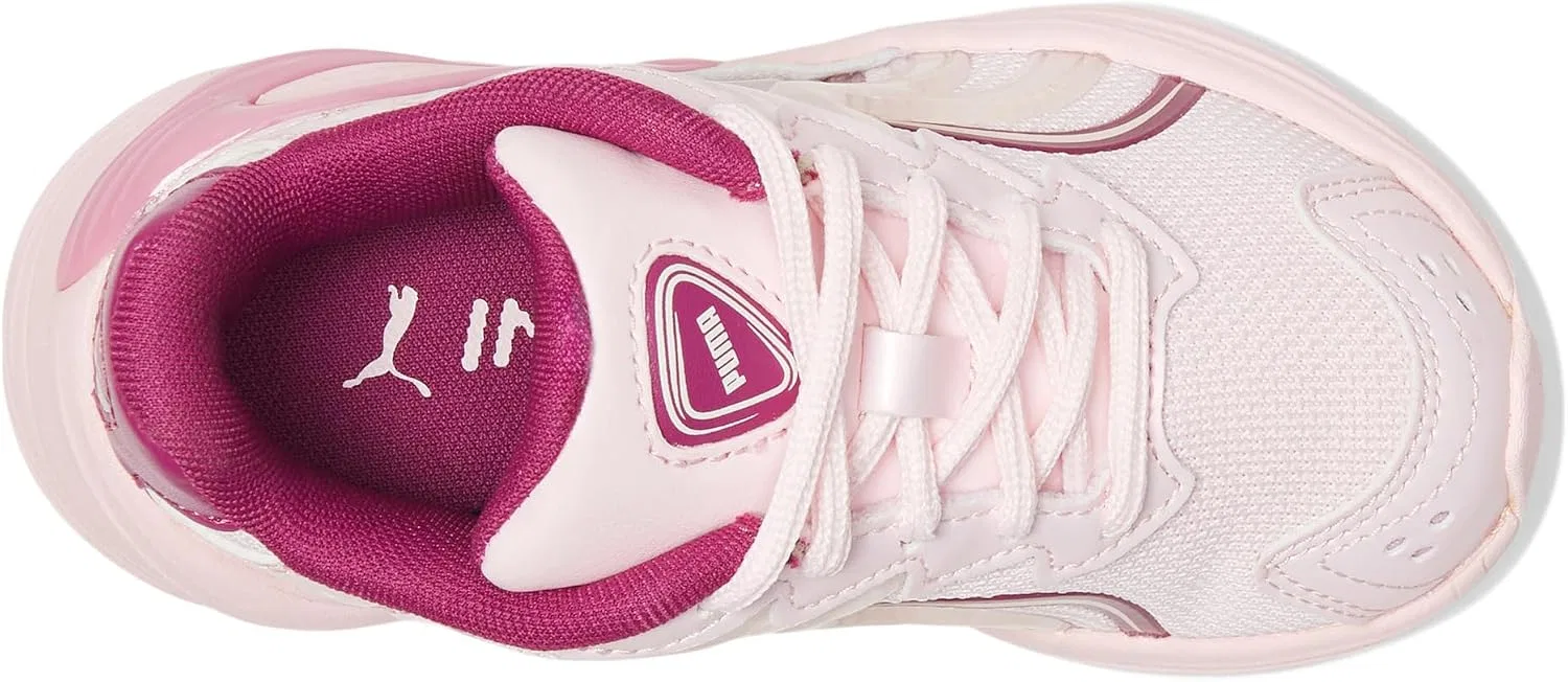 Детские кроссовки для девочек с принтом Inverse Glimmer PUMA, Whisp Pink/Jasmine Flower/Magenta Gleam — фото 4