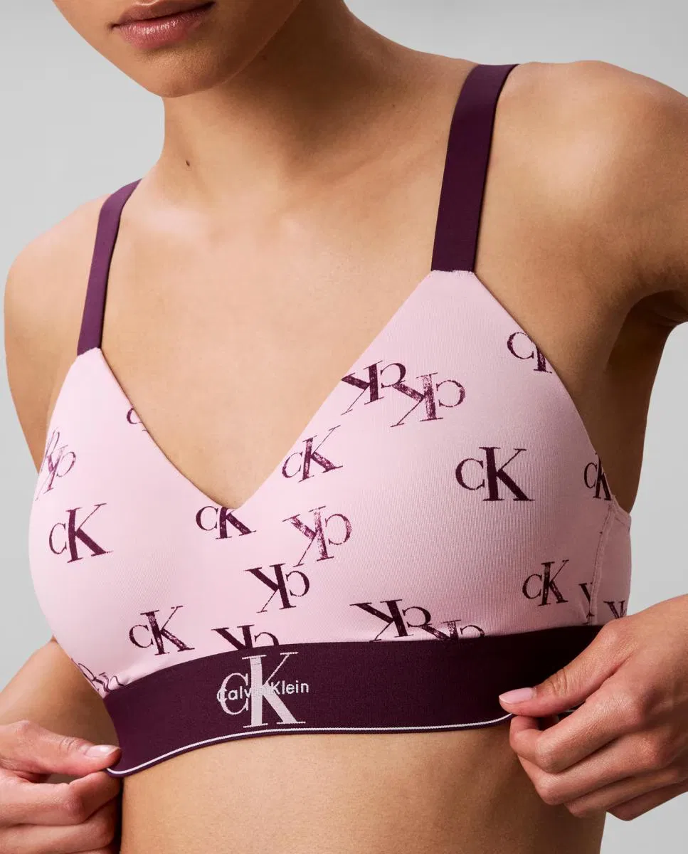 Женский бюстгальтер, Bralette Preformado, Calvin Klein, розовый — фото 3