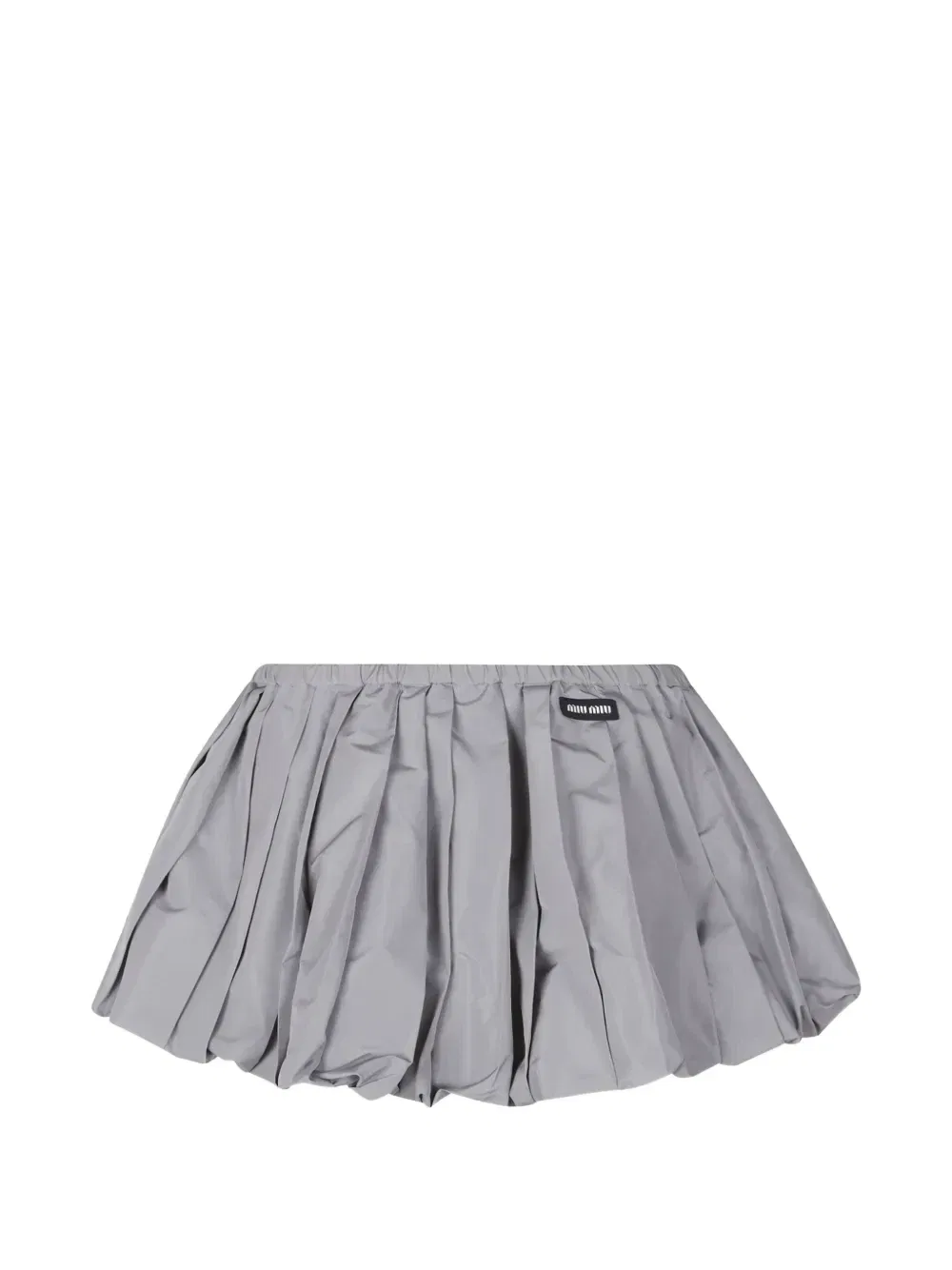 Мини-юбка из технической ткани Miu Miu, серый