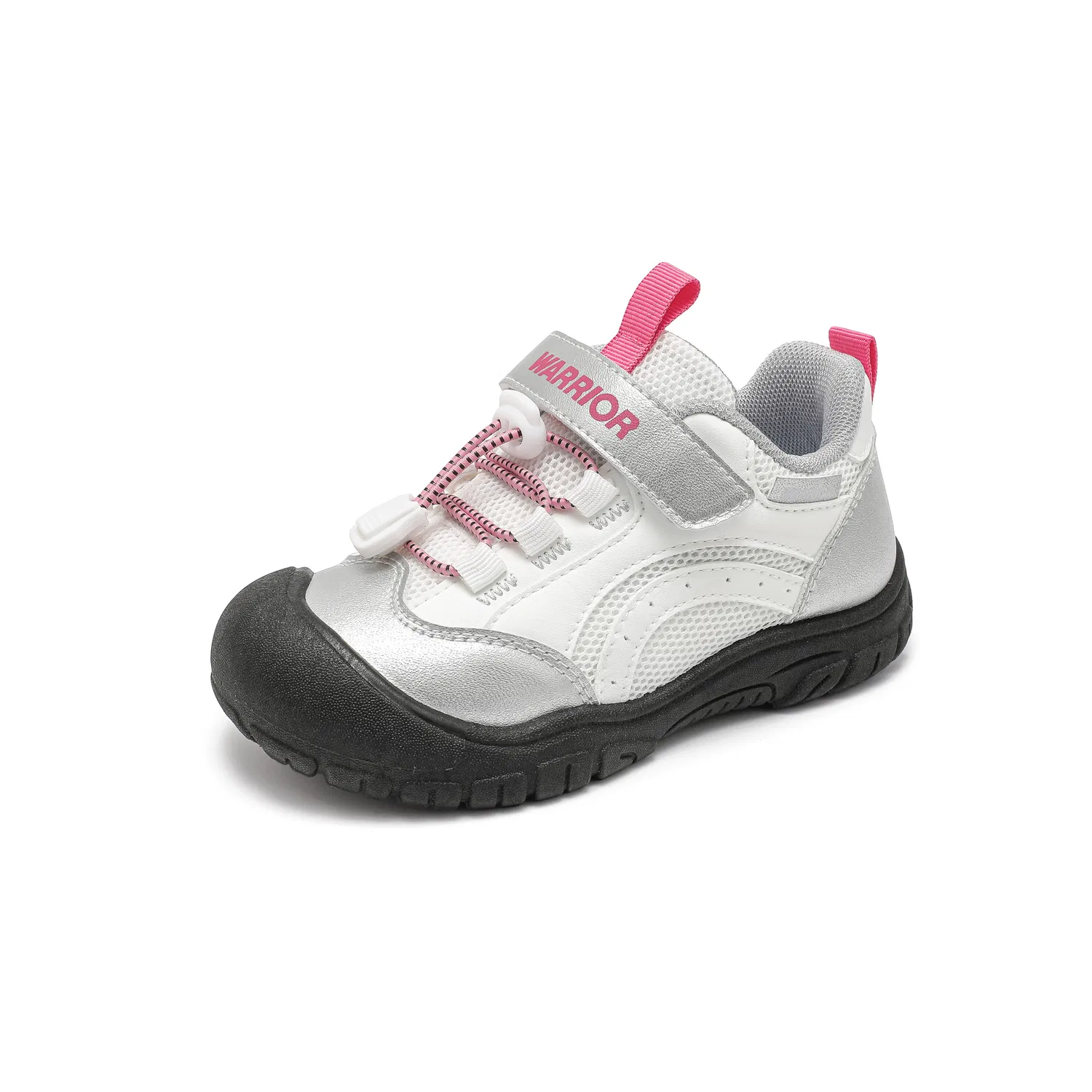 Детские кеды с защитой от скольжения White/Silver Gray WARRIOR