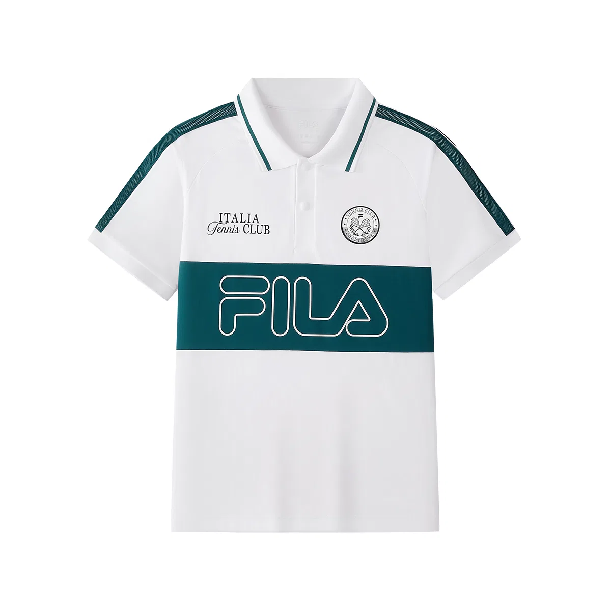 Футболка поло тонкая растяжимая FILA KIDS, Jade White