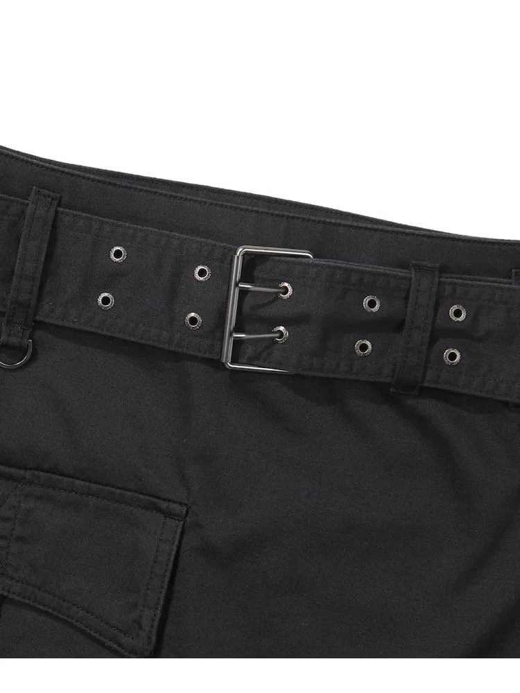 Мини-юбка с поясом и накладными карманами W Belted Outpocket SUPERDRY, Black — фото 4