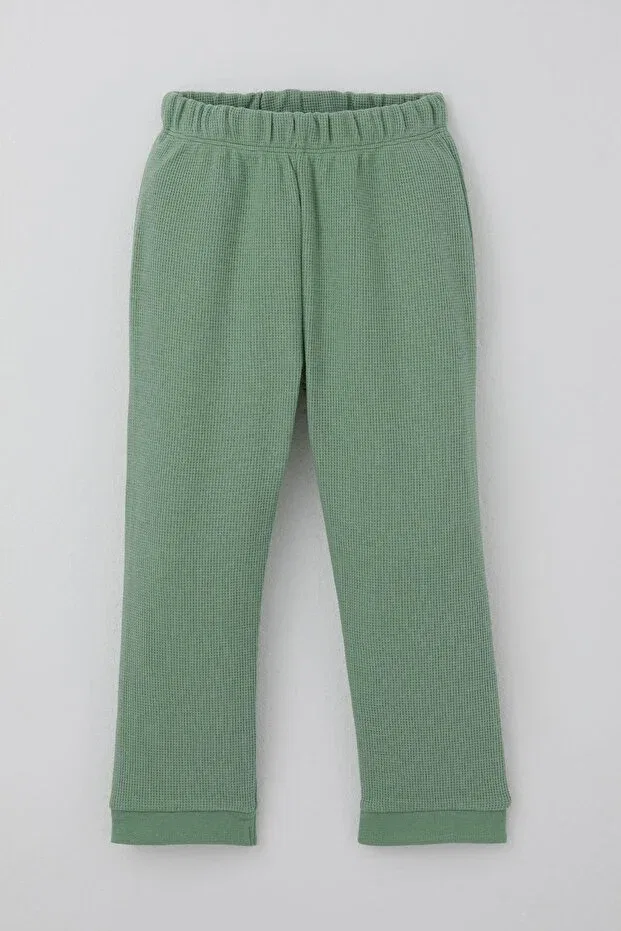Детский комплект спортивного костюма для мальчиков с принтом Puppy Embroidery Breeze, Mint Green — фото 3
