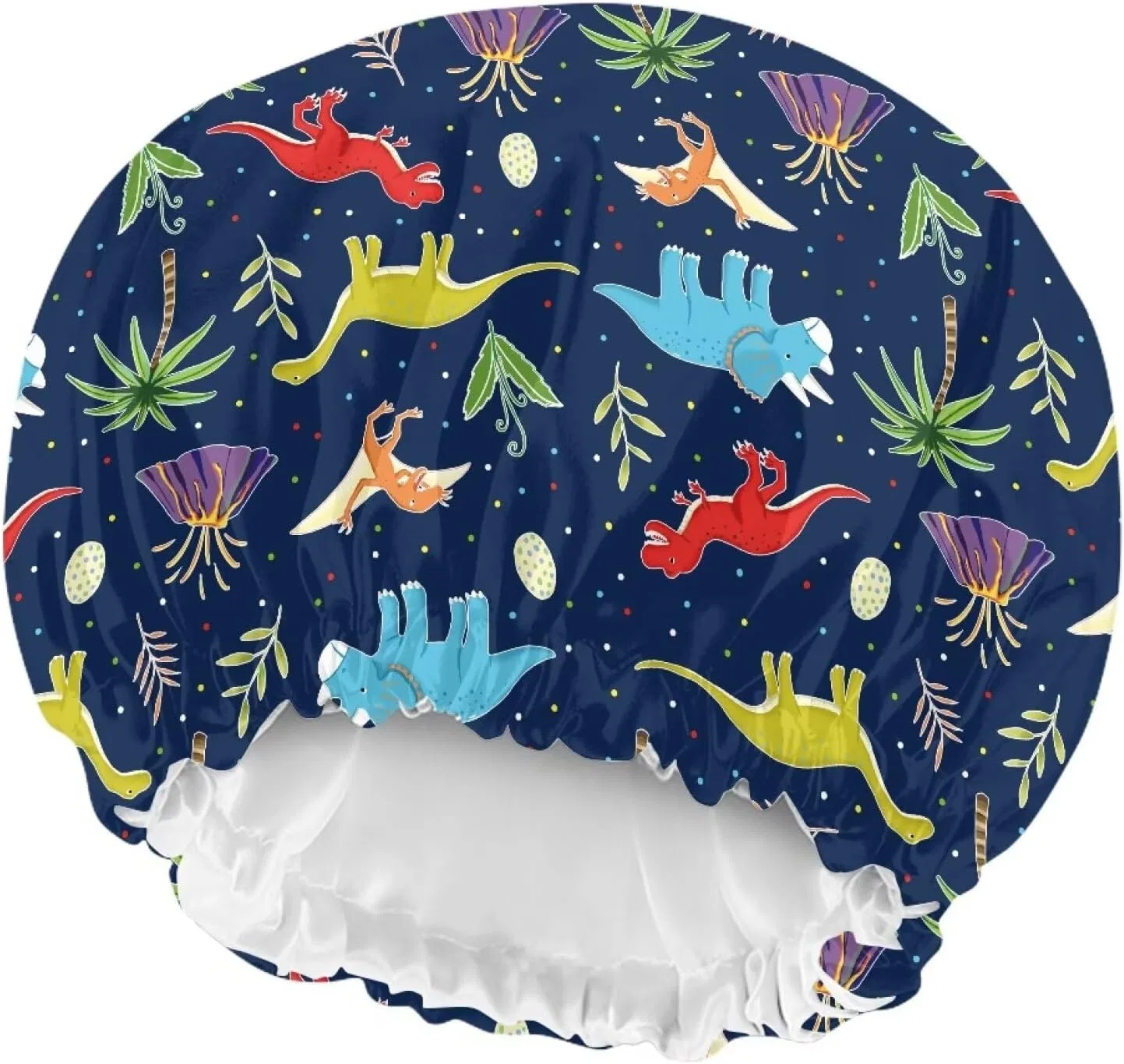 Детская шапочка для сна из сатина, Babrukda, 30x30 см, Colourful Dinosaur Palm Tree — фото 3