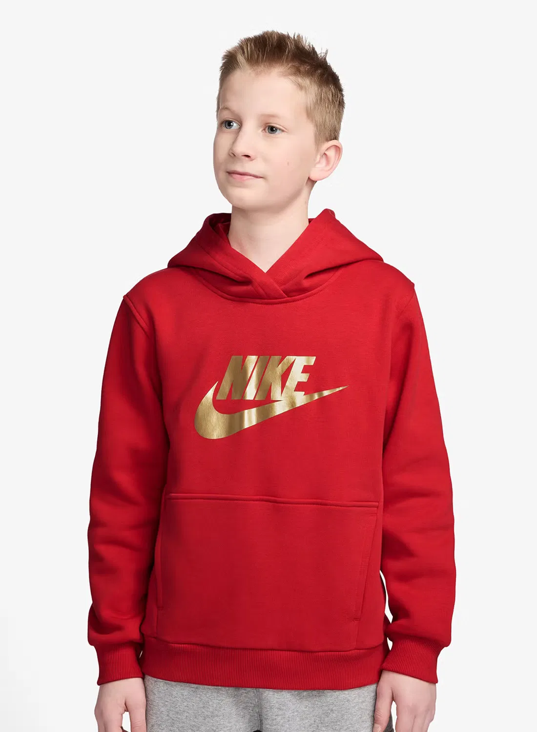Худи из футера с вышивкой Nike NSW Club Fleece, красный