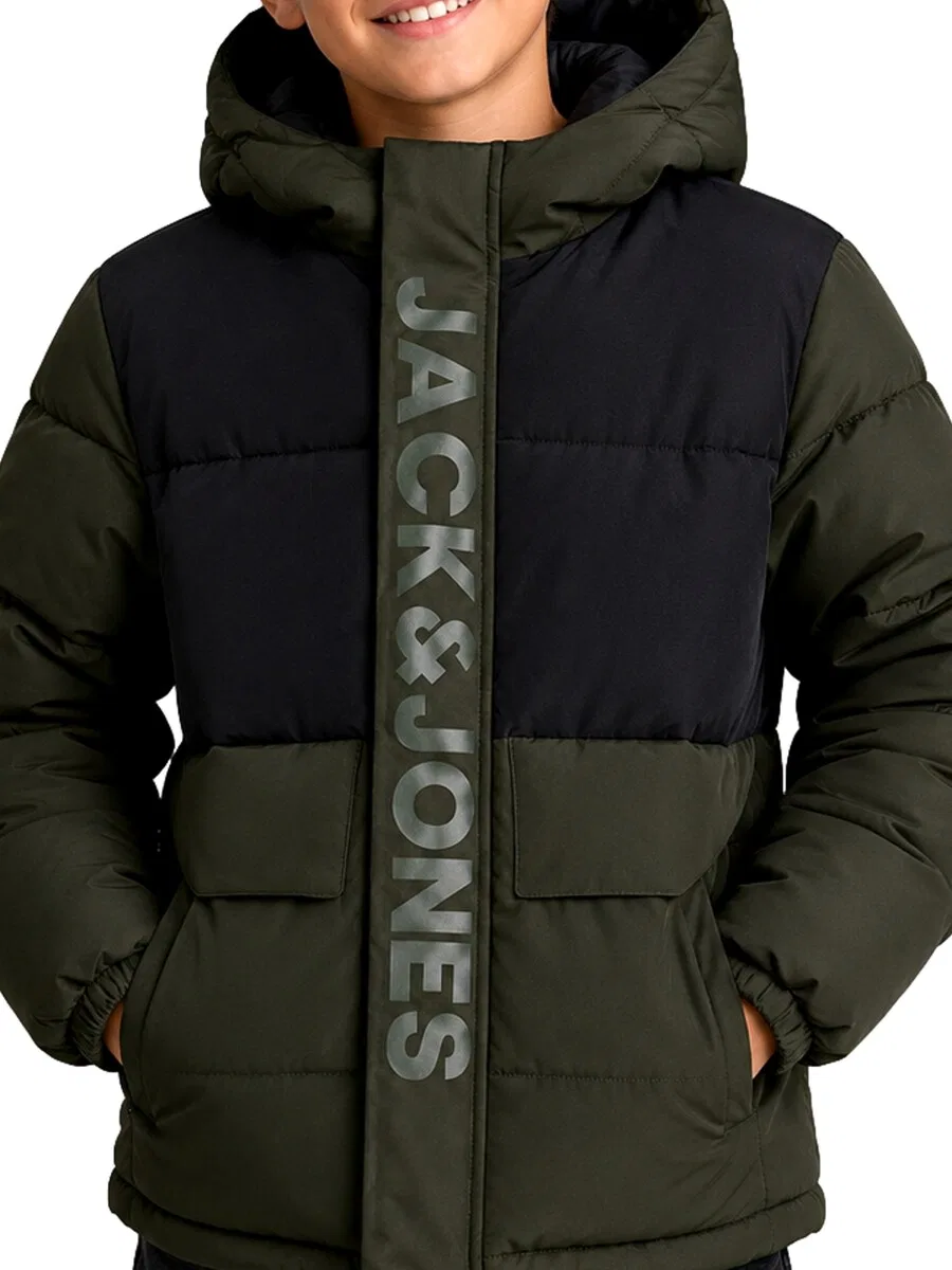 Детская зимняя куртка Jack & Jones Junior 'JCOSpeed' цвета ели — фото 3
