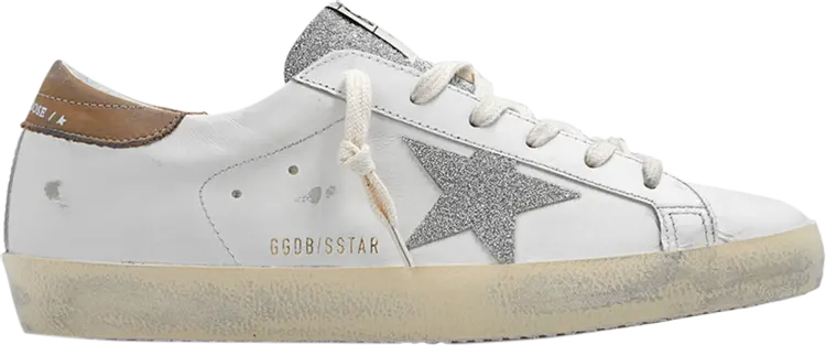 

Кроссовки Golden Goose Wmns Superstar Vintage White Silver Glitter, белый