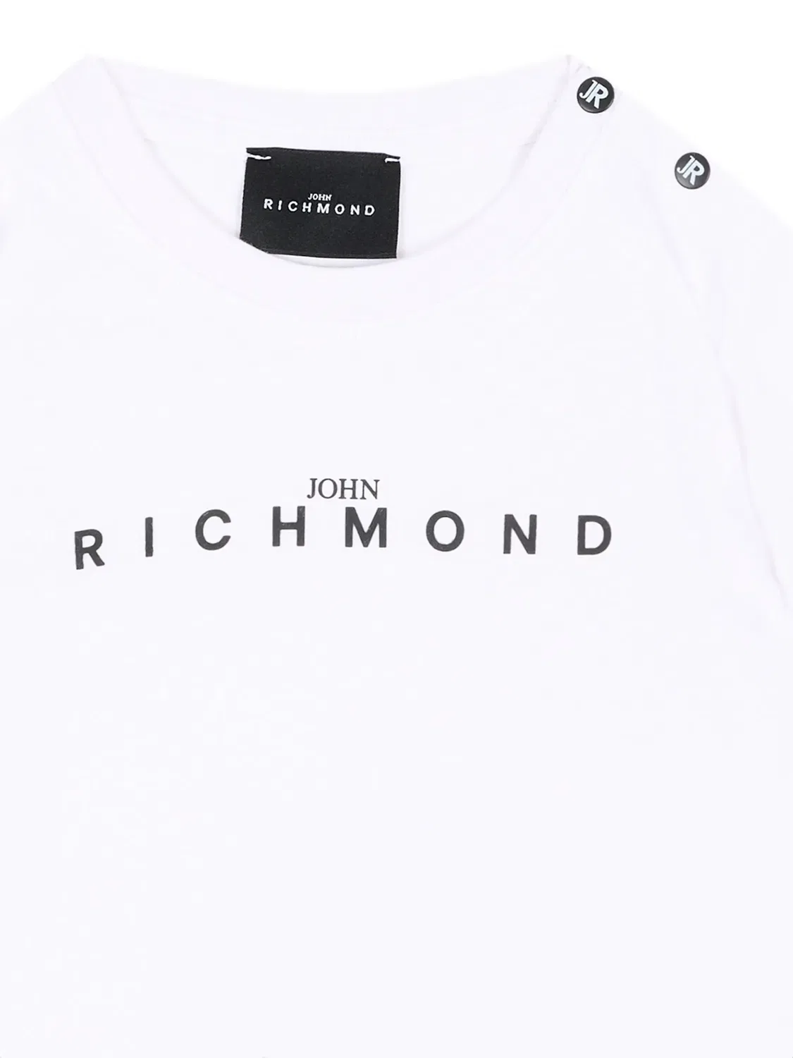 Футболка на пуговицах с логотипом John Richmond Junior, белый — фото 3