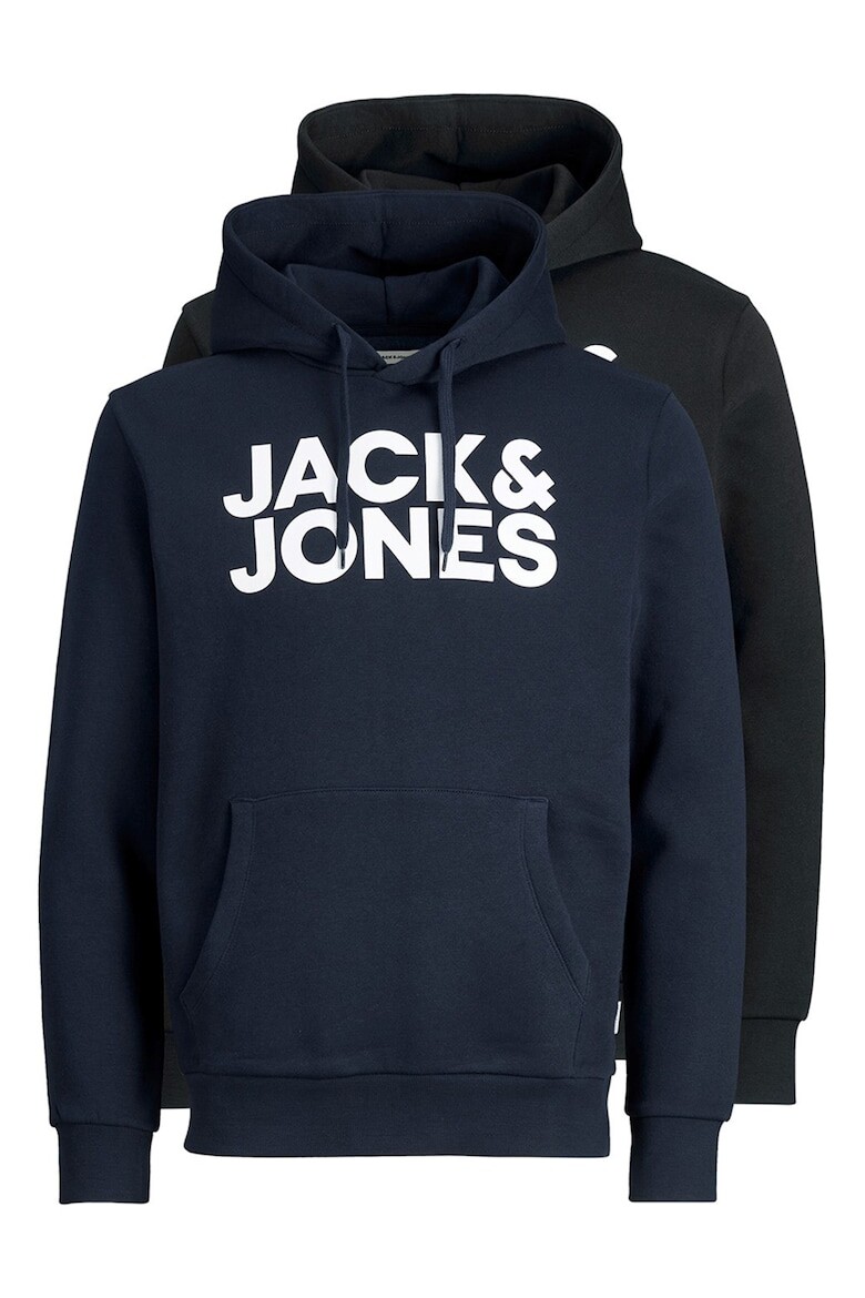 

Толстовка с капюшоном и логотипом - 2 шт Jack & Jones, черный