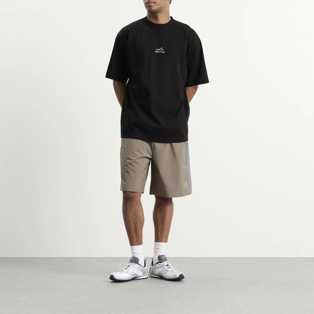 Футболка с принтом Logo Balenciaga, Black — фото 4
