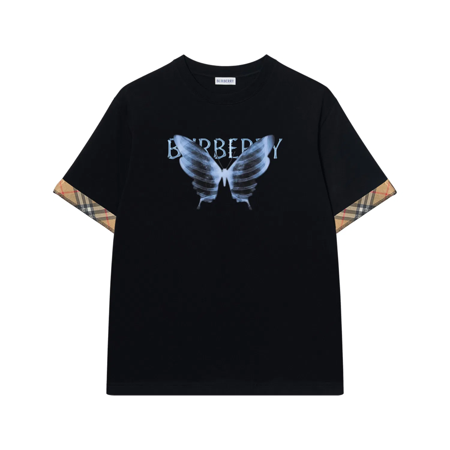 Мужская футболка с круглым вырезом Butterfly Bone Burberry, Butterfly Bone (Black)