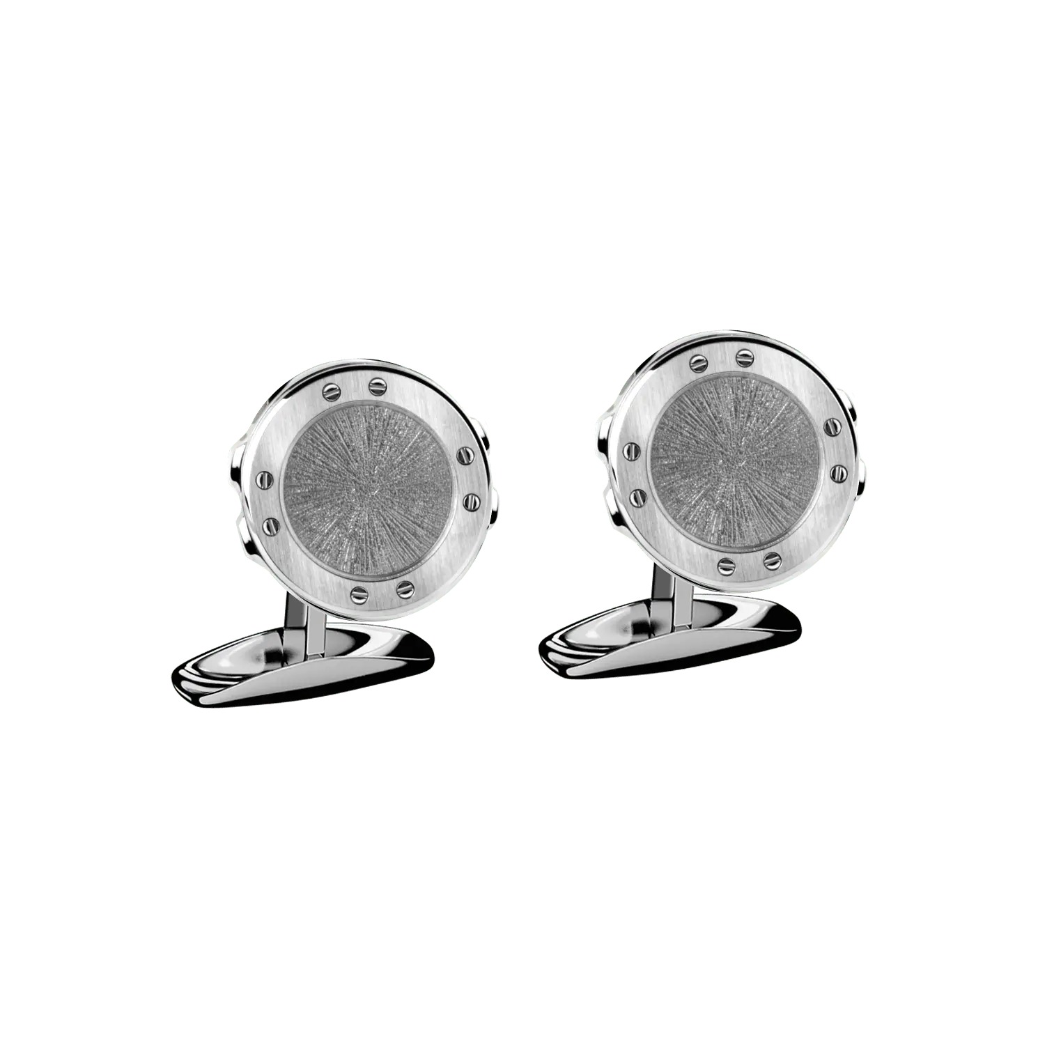 

Запонки Chopard Alpine Eagle cufflinks - Инкрустация сланцевого цвета - серебристый металл