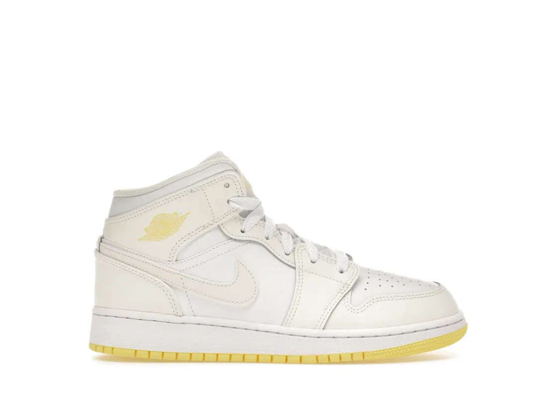 Детские кроссовки Lifestyle с высоким берцем Jordan 1 Mid Jordan, Sail/White/Light Laser Orange