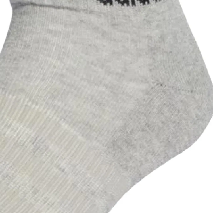 Детские носки-невидимки, комплект из 3 пар, Adidas, Gray/White/Black — фото 3