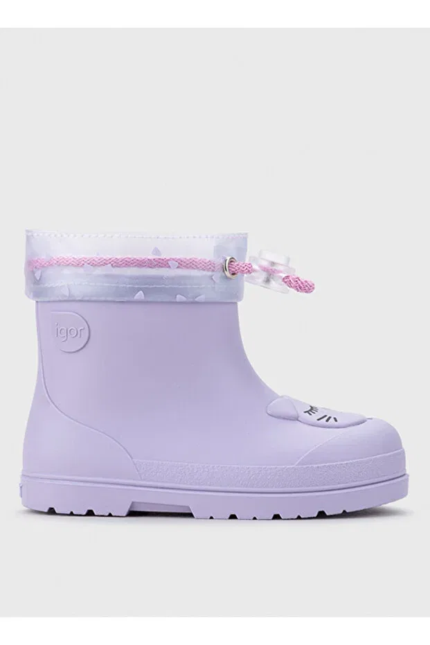 Детские сапоги для девочек резиновые Lilac baby rain boots mendi gato Igor, Lilac — фото 4
