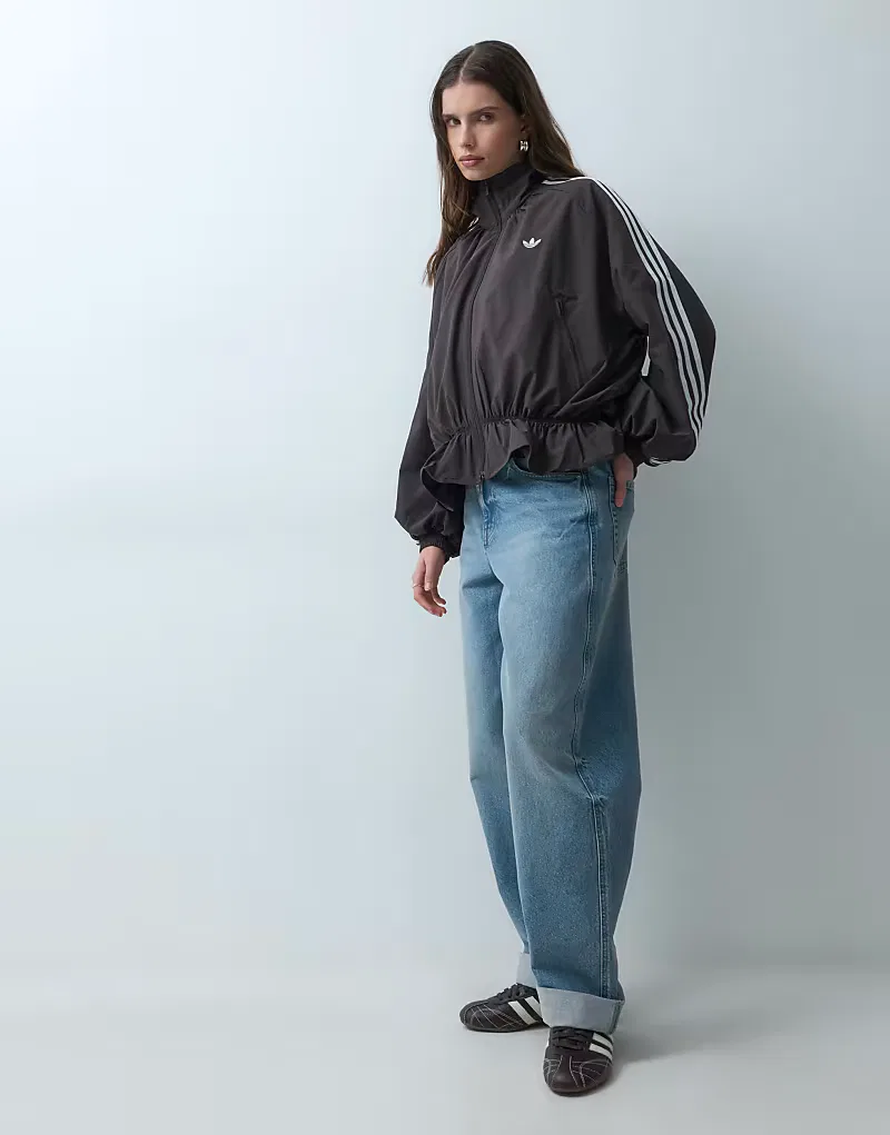 Спортивная куртка Adidas Originals Firebird Blousy Oversized, ночной коричневый — фото 2