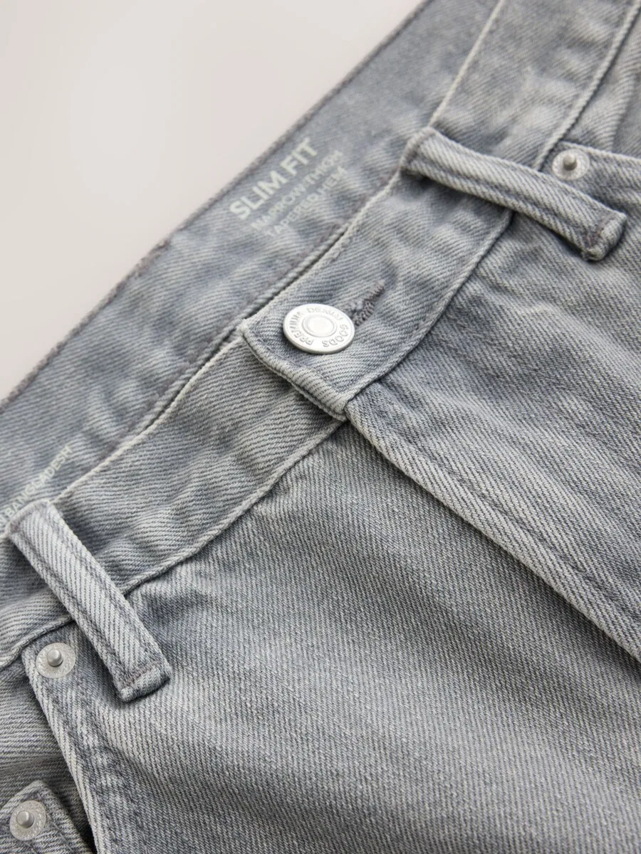 Джинсы Next Slim fit серого цвета — фото 3