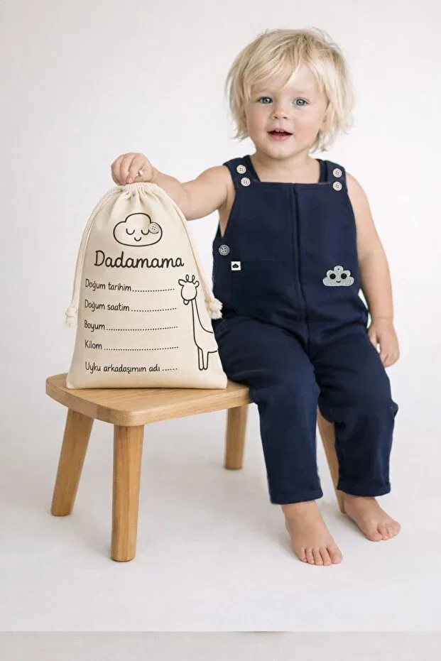 Детский комбинезон хлопковый Dadamama, Navy Blue — фото 3