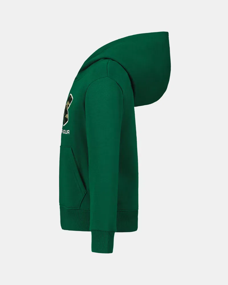 Худи из мягкого хлопкового флиса с логотипом из шенили UA Chenille Logo UnderArmour, Campus Ivy/Stone — фото 4