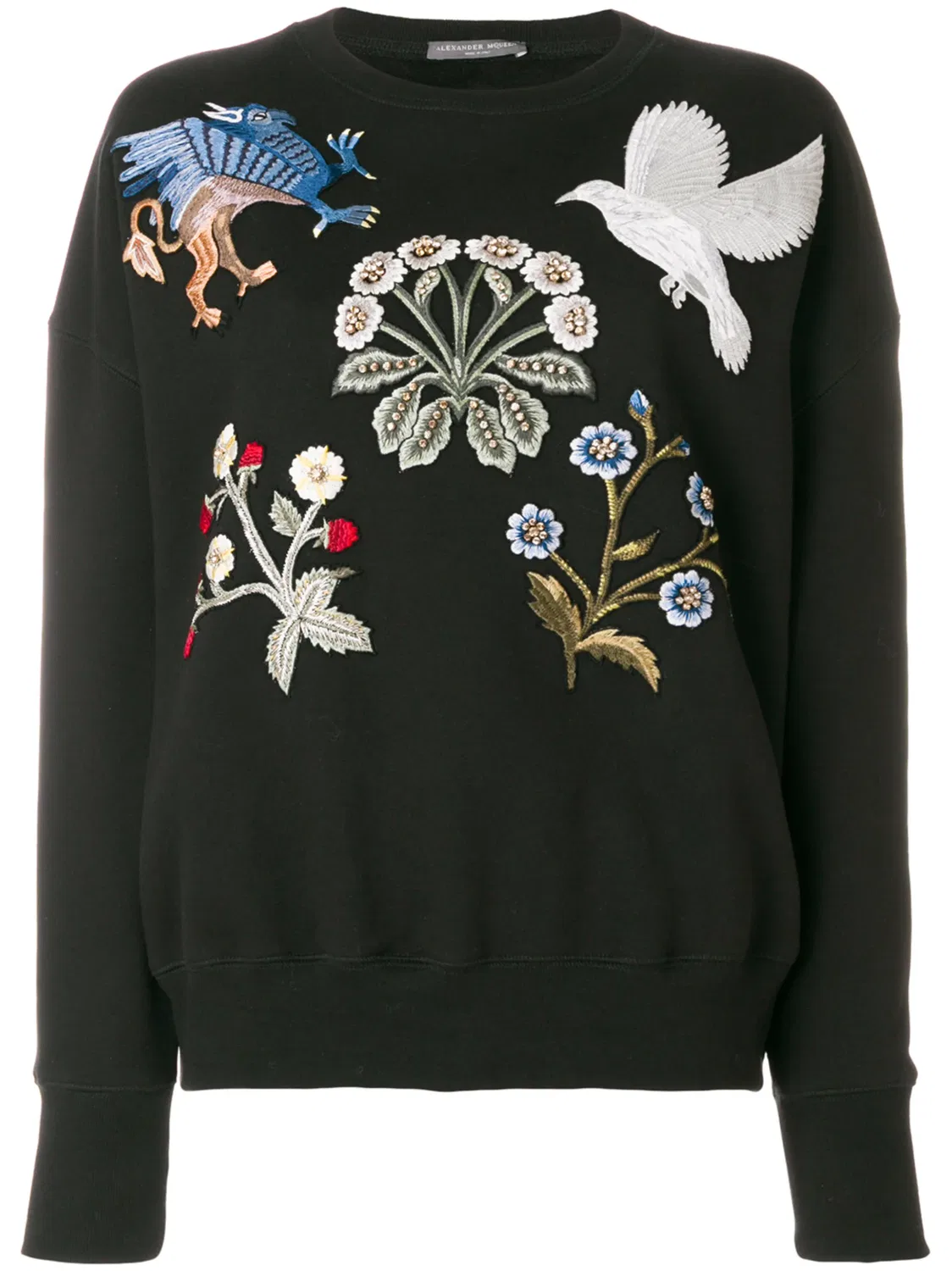 Джемпер с нашивками Alexander Mcqueen, черный
