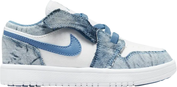 

Кроссовки Air Jordan 1 Low ALT PS Washed Denim, белый, Белый;серый, Кроссовки Air Jordan 1 Low ALT PS Washed Denim, белый