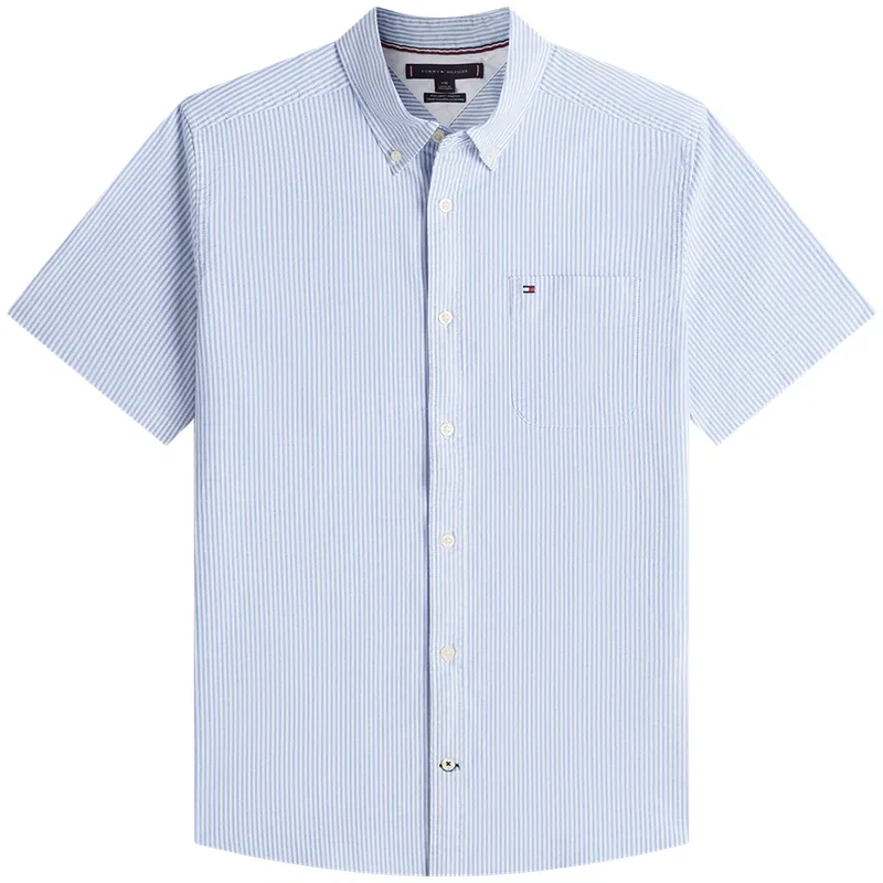 Мужская рубашка с длинным рукавом Tommy Hilfiger, Blue White Stripes CFM