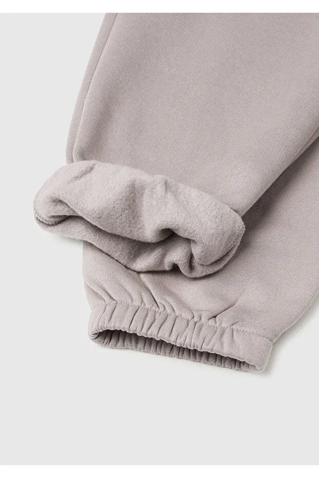 Детские спортивные штаны для девочек с принтом Elastic Waist Drawstring Joggers United Colors Of Benetton, Beige — фото 3
