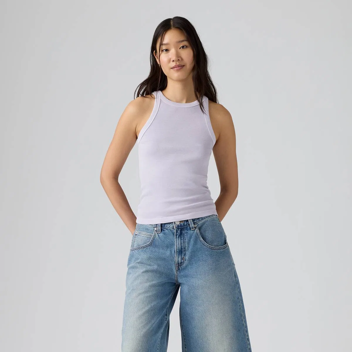 Базовая майка-борцовка Levi's, Garment Dye Lavender Blue - Purple — фото 3
