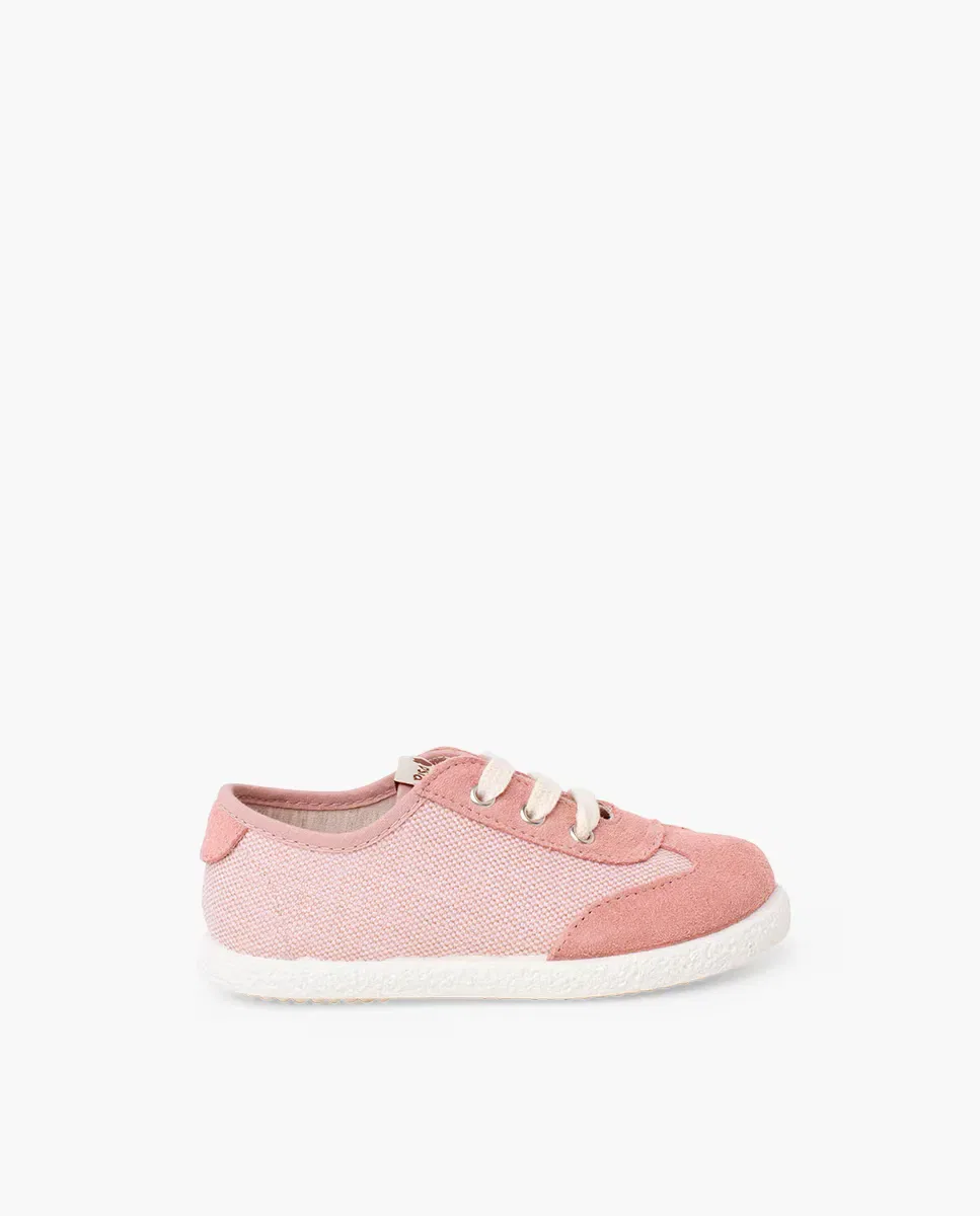 Детские кроссовки для девочек из замши с брендом Pisamonas, Rosa