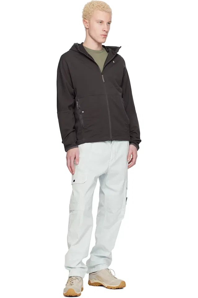 Серый худи Stellina из эластичного хлопка с начесом Stone Island — фото 4