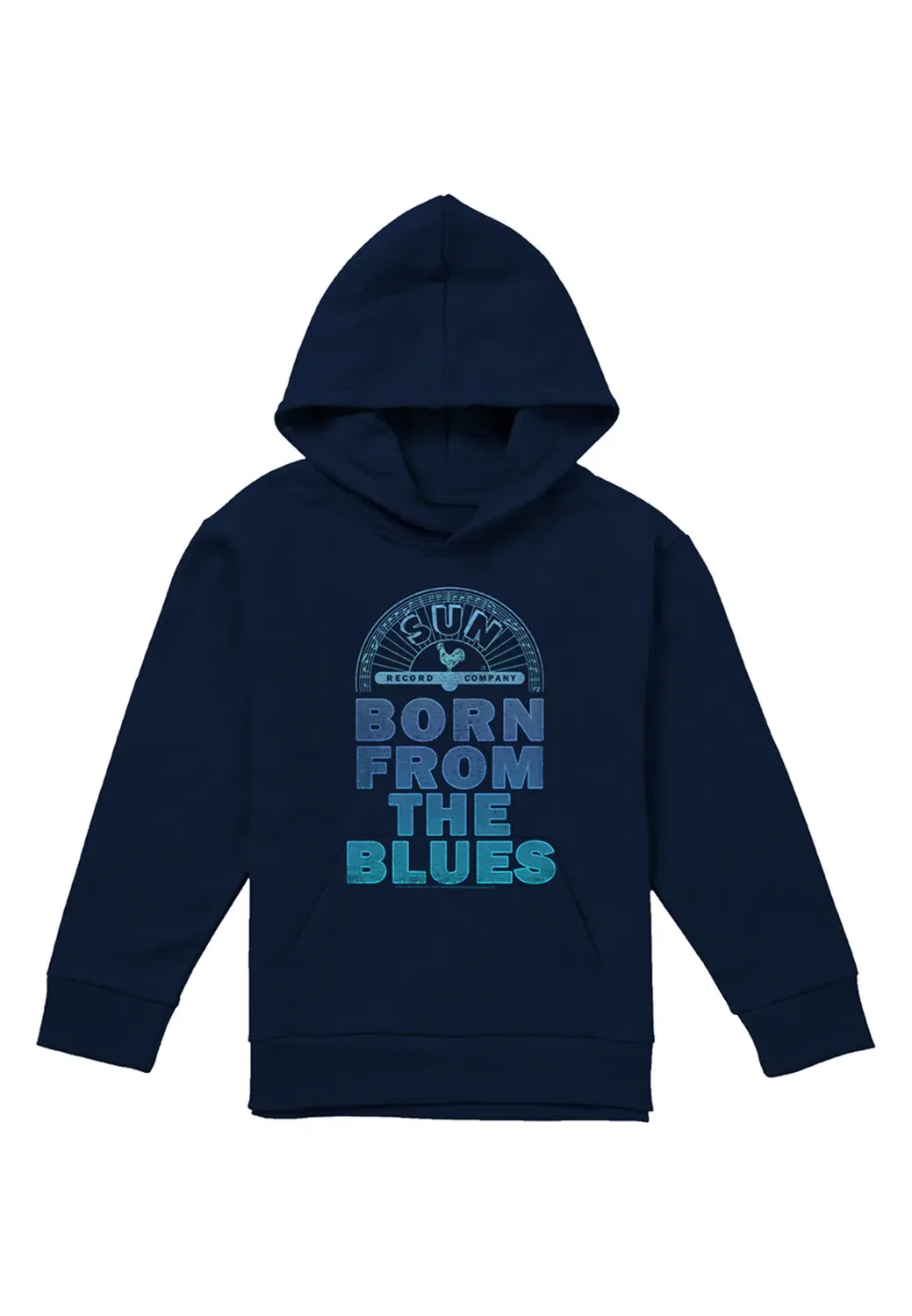 Детский худи с принтом Born from the Blues Sun Records, Navy