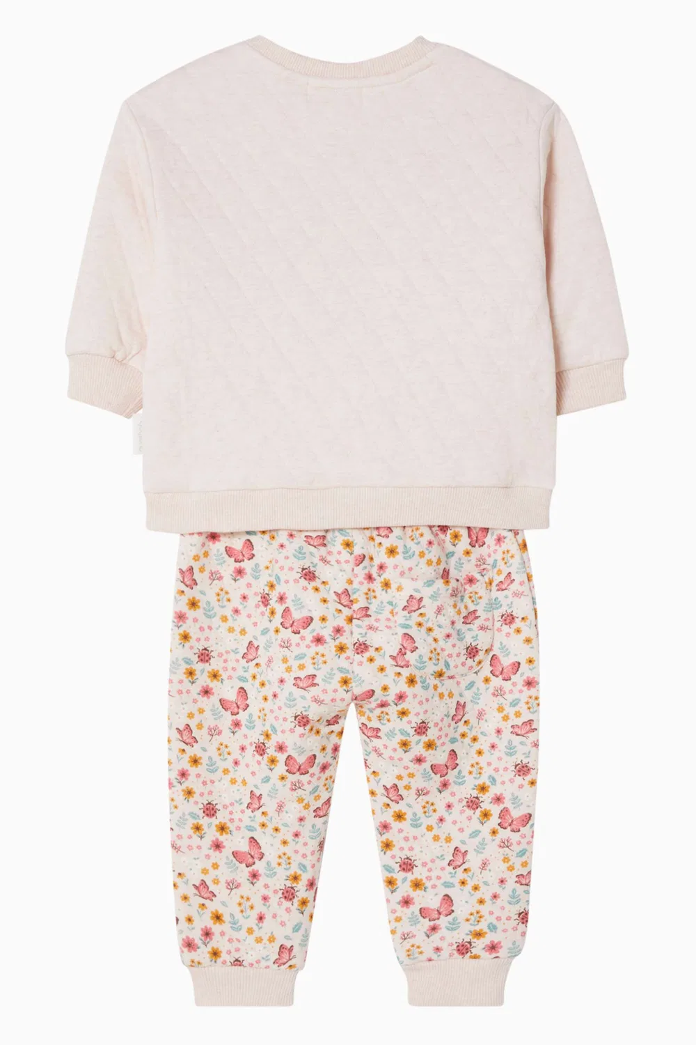 Комплект стеганый топ и штаны Purebaby, розовый — фото 3