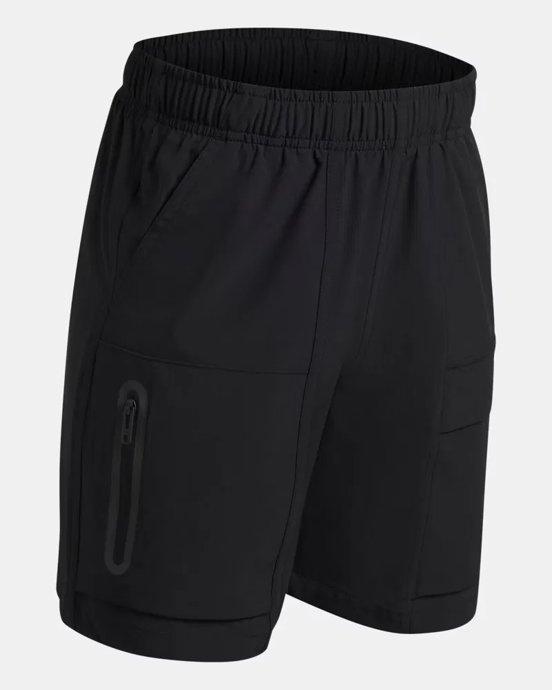 Шорты длиной 15 см влагоотводящие Unstoppable Woven UnderArmour, Black — фото 3