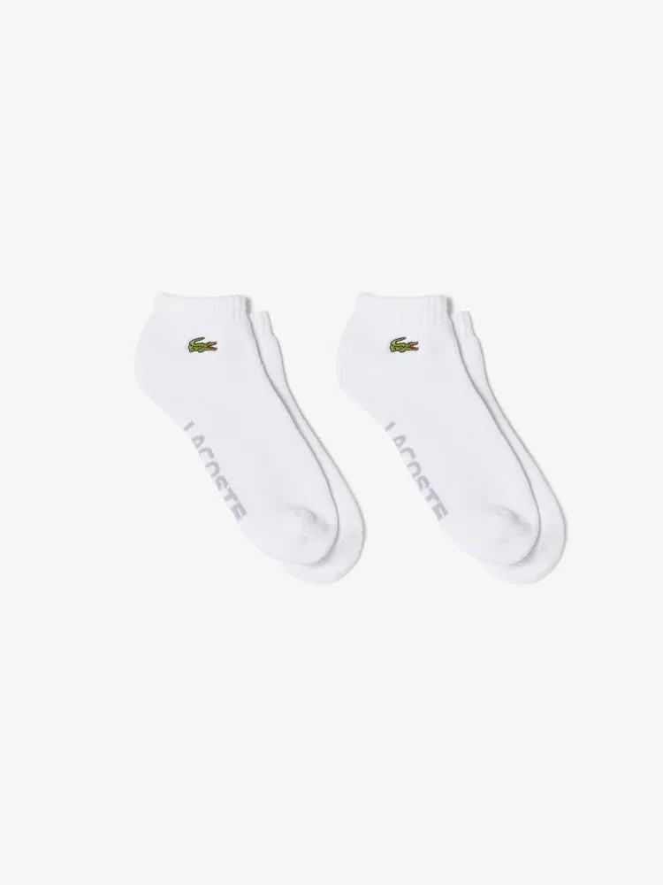 Носки спортивные Lacoste с амортизацией, 2 пары, белый
