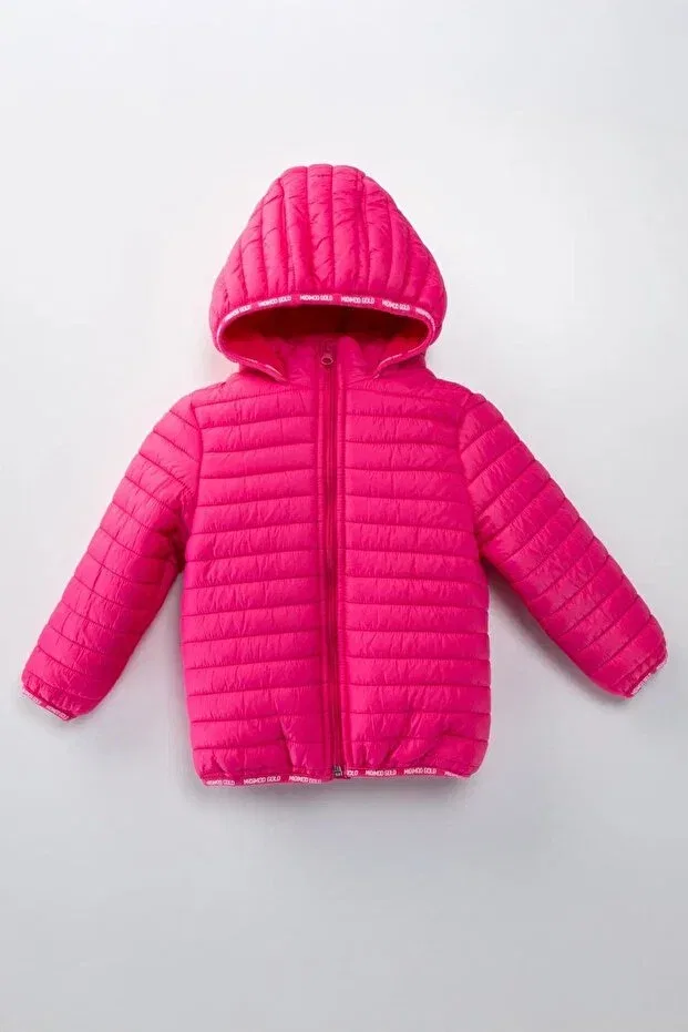Детское пальто для девочек стеганое Little Baby, Fuchsia