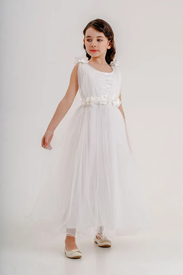Детское платье для девочек кружевное Mertoğlu Baby, White