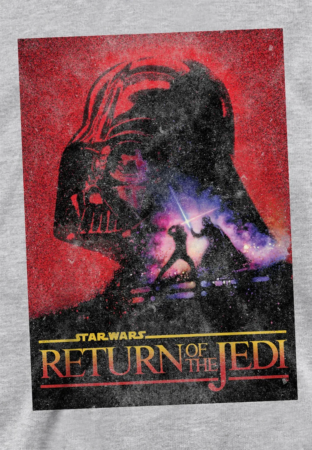 Детский худи с принтом Star Wars Return of the Jedi, Disney, Athletic Heather — фото 2