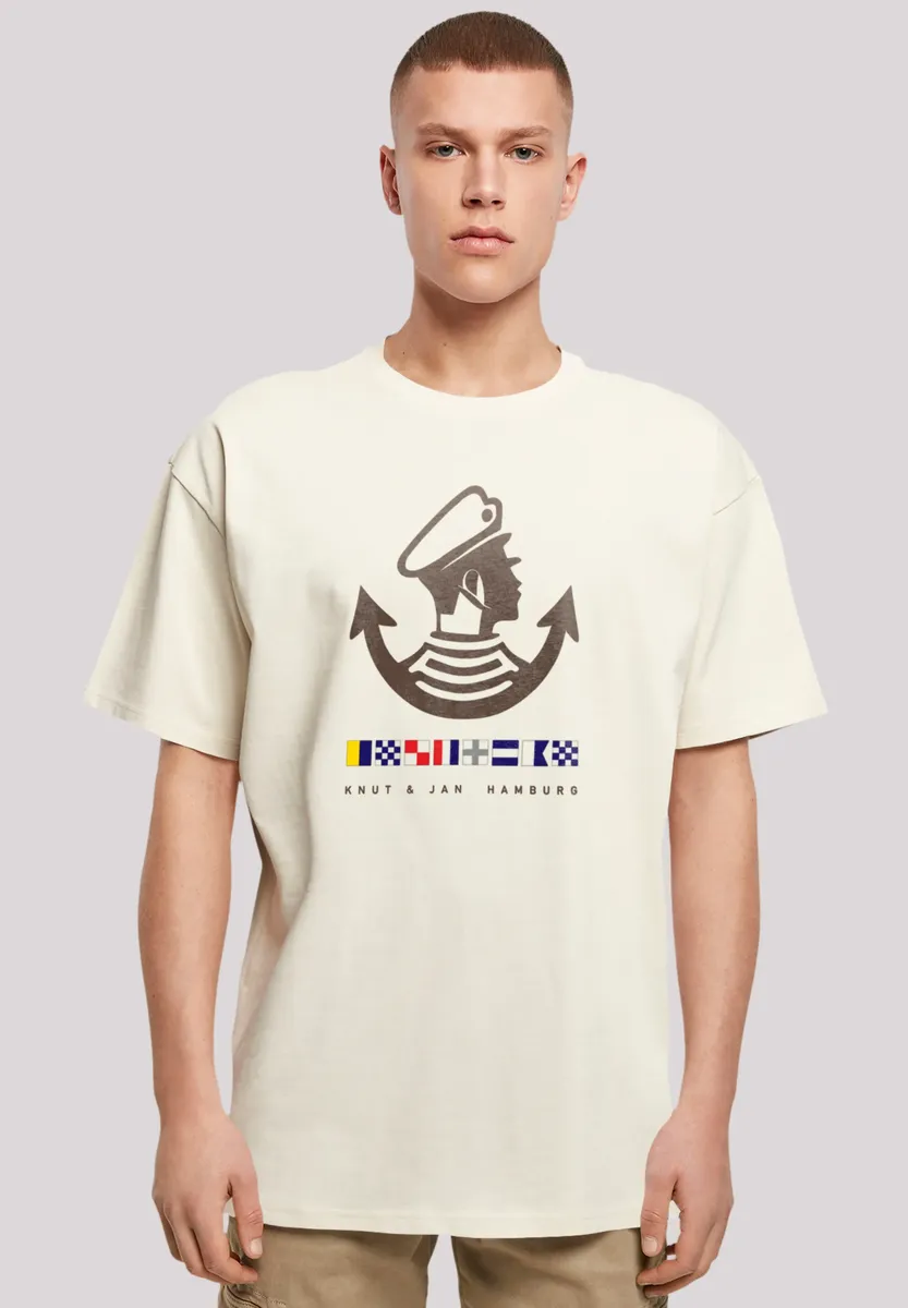 

Футболка F4NT4STIC "Knut & Jan Hamburg Logo", принт, цвет Sand