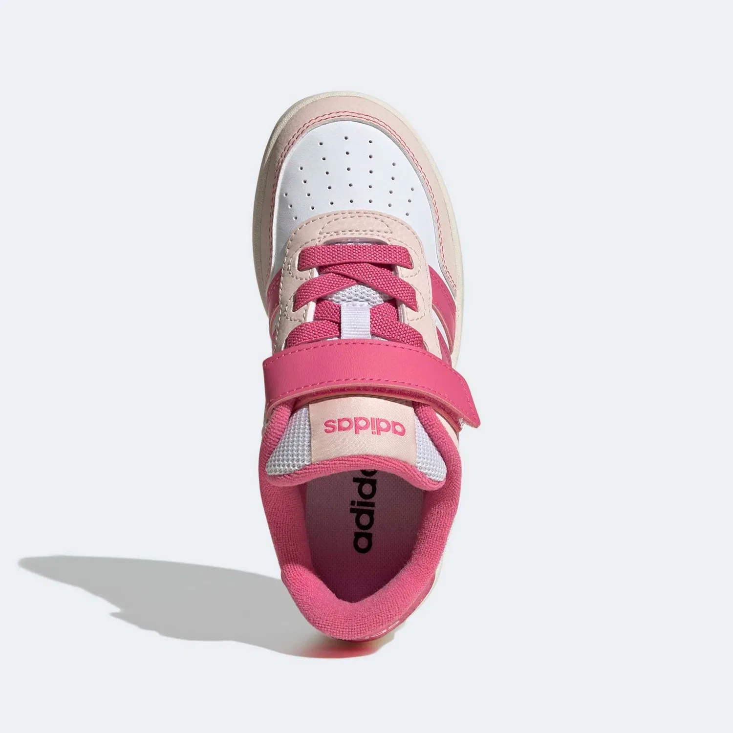Детские кроссовки с ремнем на липучке Adidas Sportswear, Cloud White/Pink Fusion/Wonder Quartz — фото 4