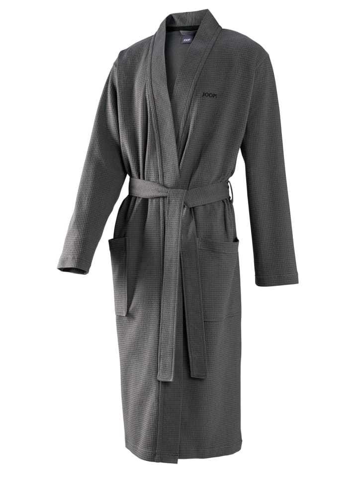 

Халат JOOP!, цвет joop! bademantel uni piqué herren-kimono 58/60, anthrazit