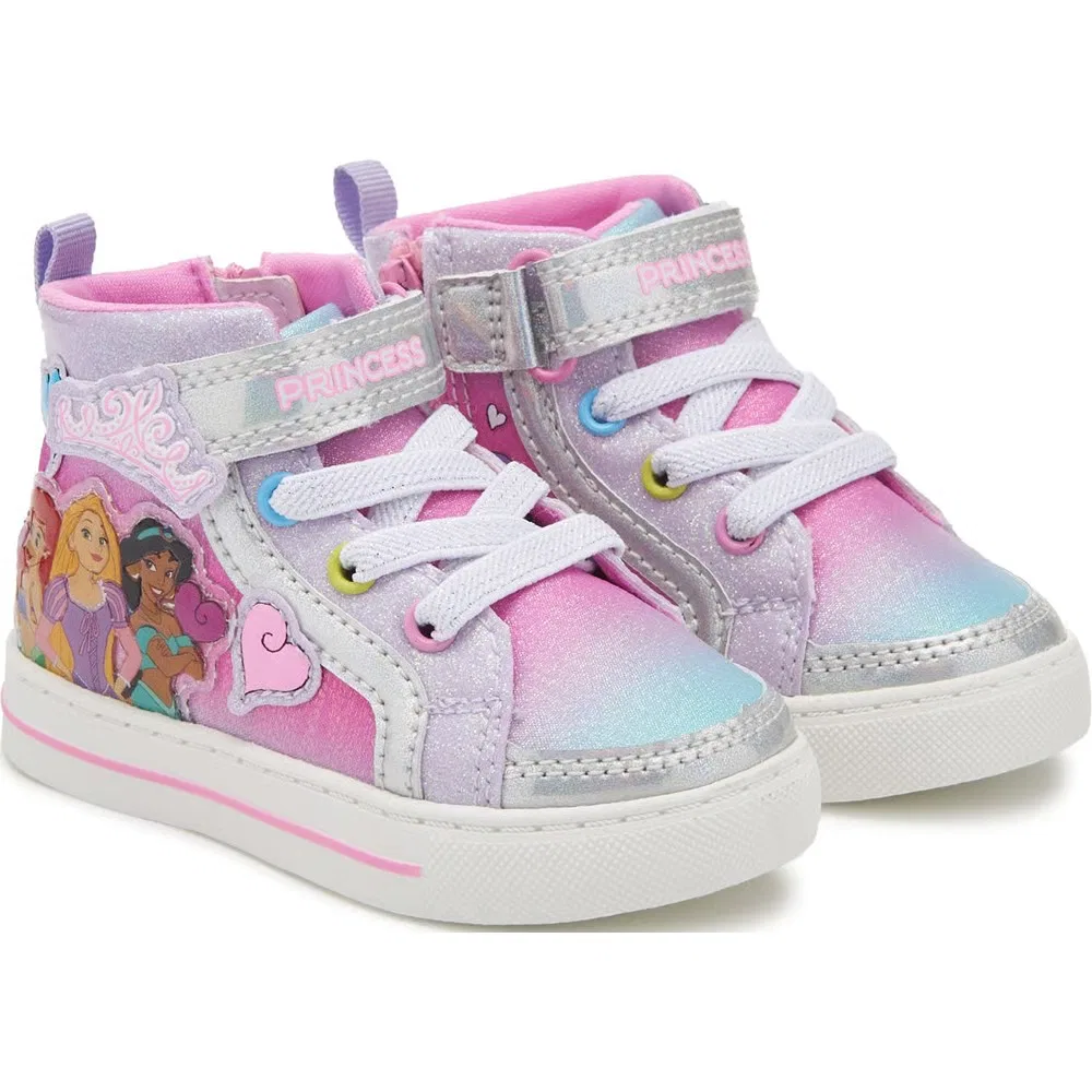 Детские высокие кроссовки Disney Princess, Purple/Pink/Blue