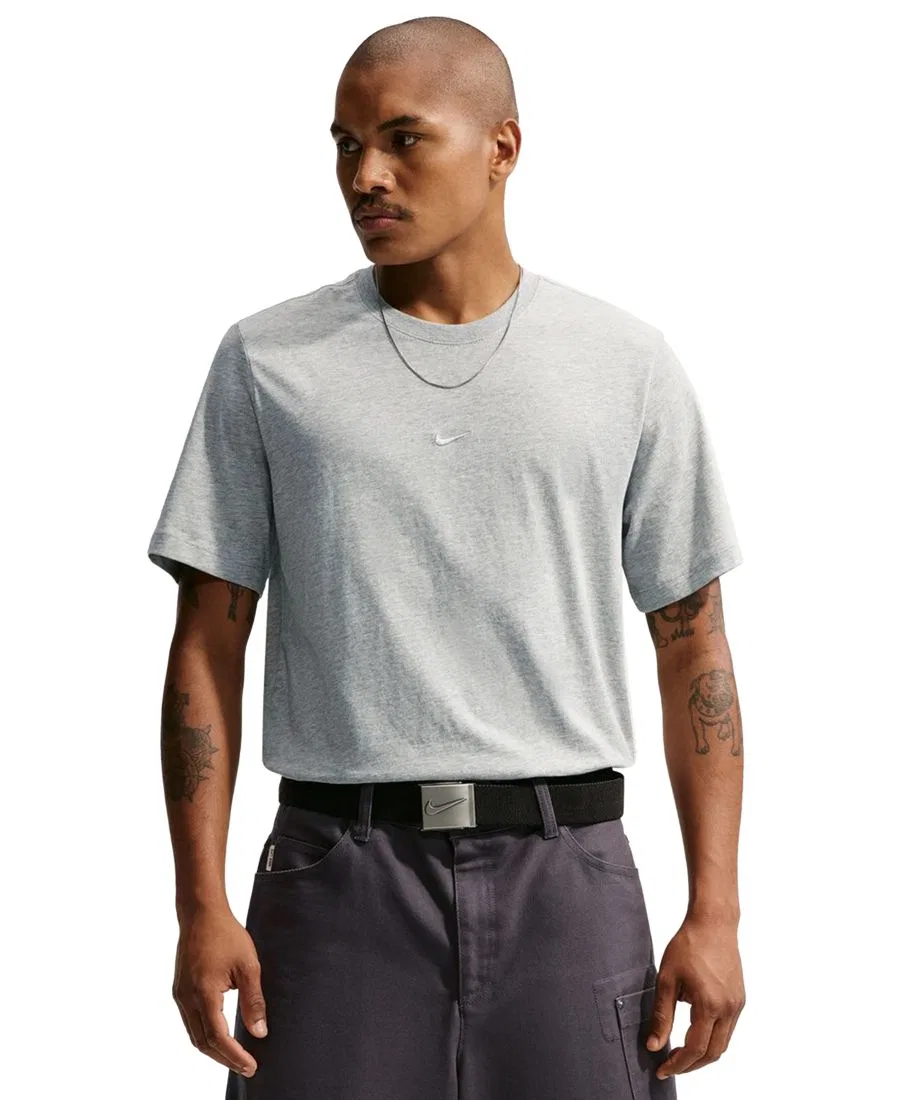 Футболка мужская с вышитым логотипом Swoosh Nike, Dark Gray Heather Gray