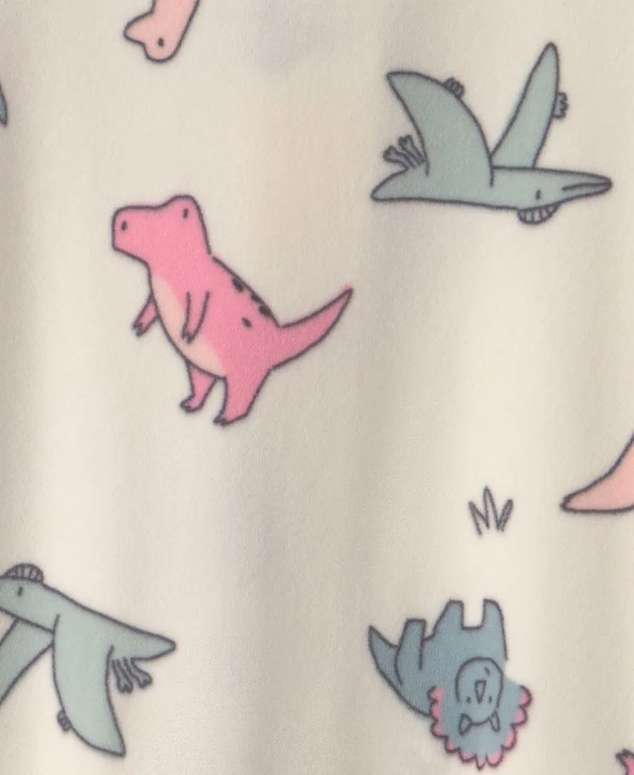 Пижама Sleep & Play с длинным рукавом, с защитой для подбородка Carter's, Cream Dinosaur — фото 4